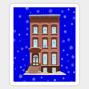 Hanukkah Decorated Brownstone Home Magnet